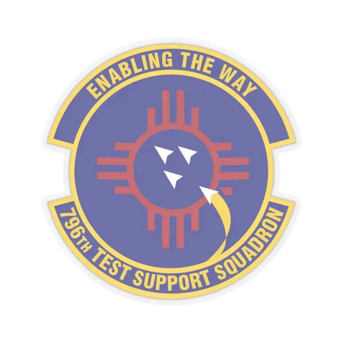796th Test Support Squadron (U.S. Air Force) STICKER Vinyl Kiss-Cut Decal 6 Inch Transparent - The Sticker Space