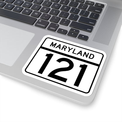 MD Route 121 (Maryland) (Road Sign) STICKER Vinyl Kiss-Cut Decal