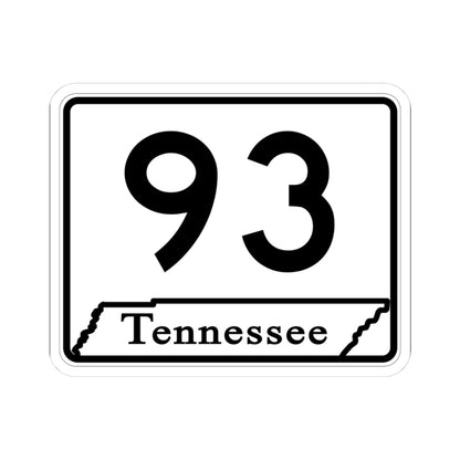 Tennessee 93 (Tennessee) (Road Sign) STICKER Vinyl Kiss-Cut Decal