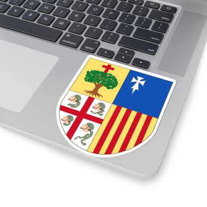 Shield of Aragon (Spain) (Coat of Arms) STICKER Vinyl Kiss-Cut Decal