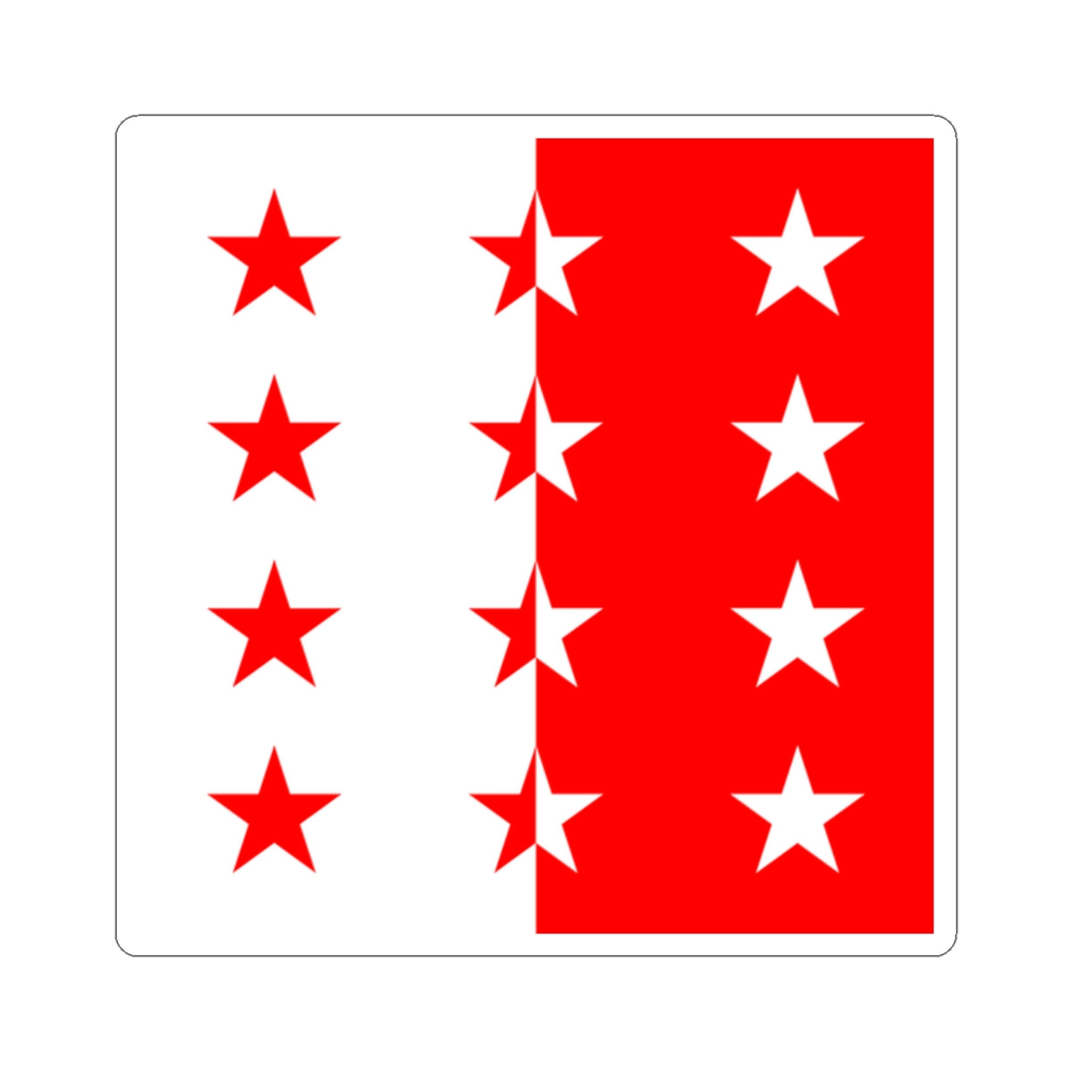 Flag of the Rhodanic Republic (Switzerland) STICKER Vinyl Kiss-Cut Decal