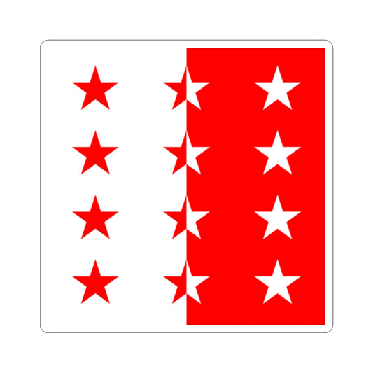 Flag of the Rhodanic Republic (Switzerland) STICKER Vinyl Kiss-Cut Decal