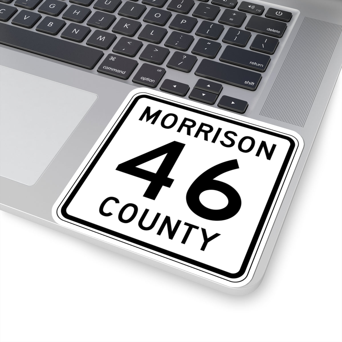 Morrison County Route 46 (Minnesota) (Road Sign) STICKER Vinyl Kiss-Cut Decal