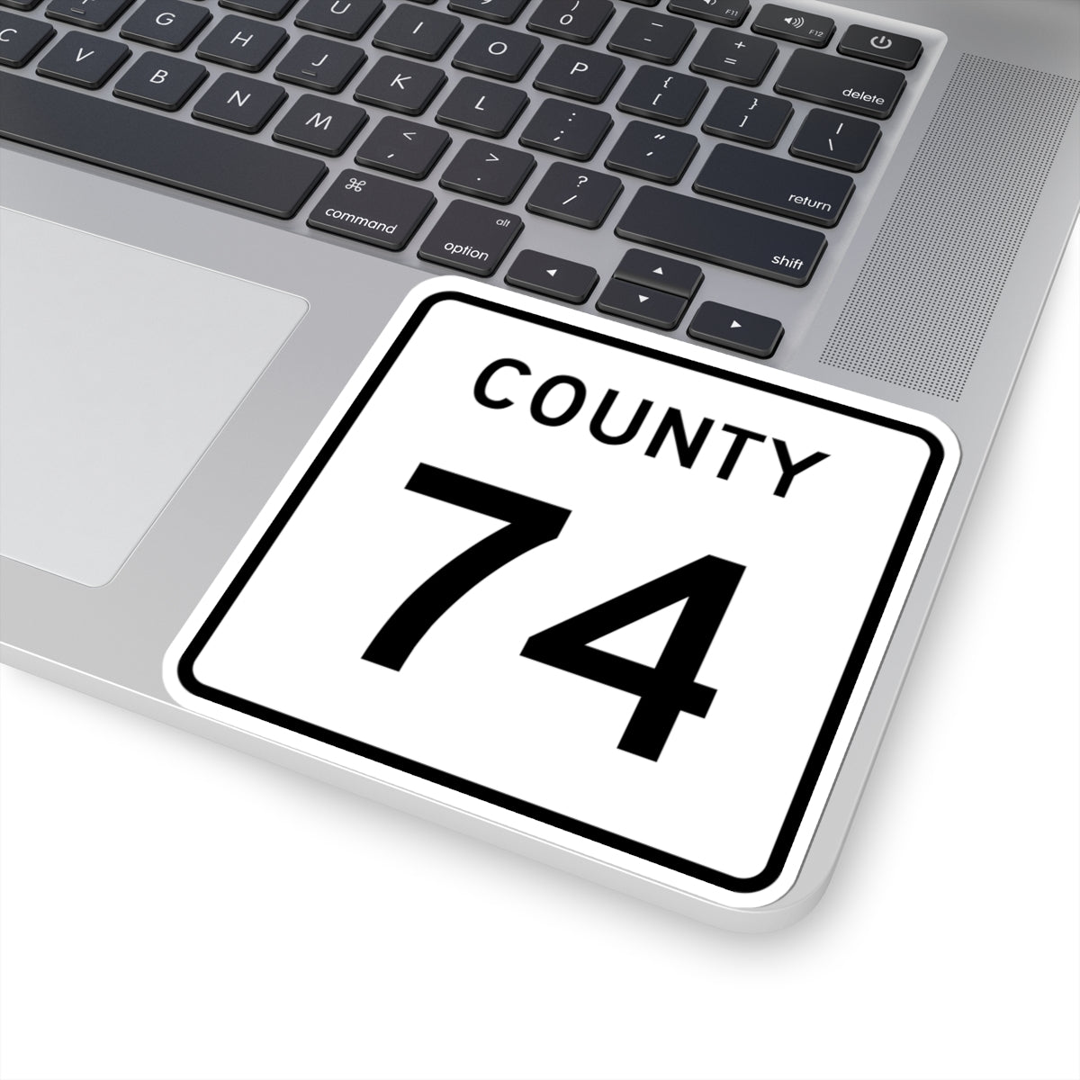 County 74 square (Minnesota) (Road Sign) STICKER Vinyl Kiss-Cut Decal