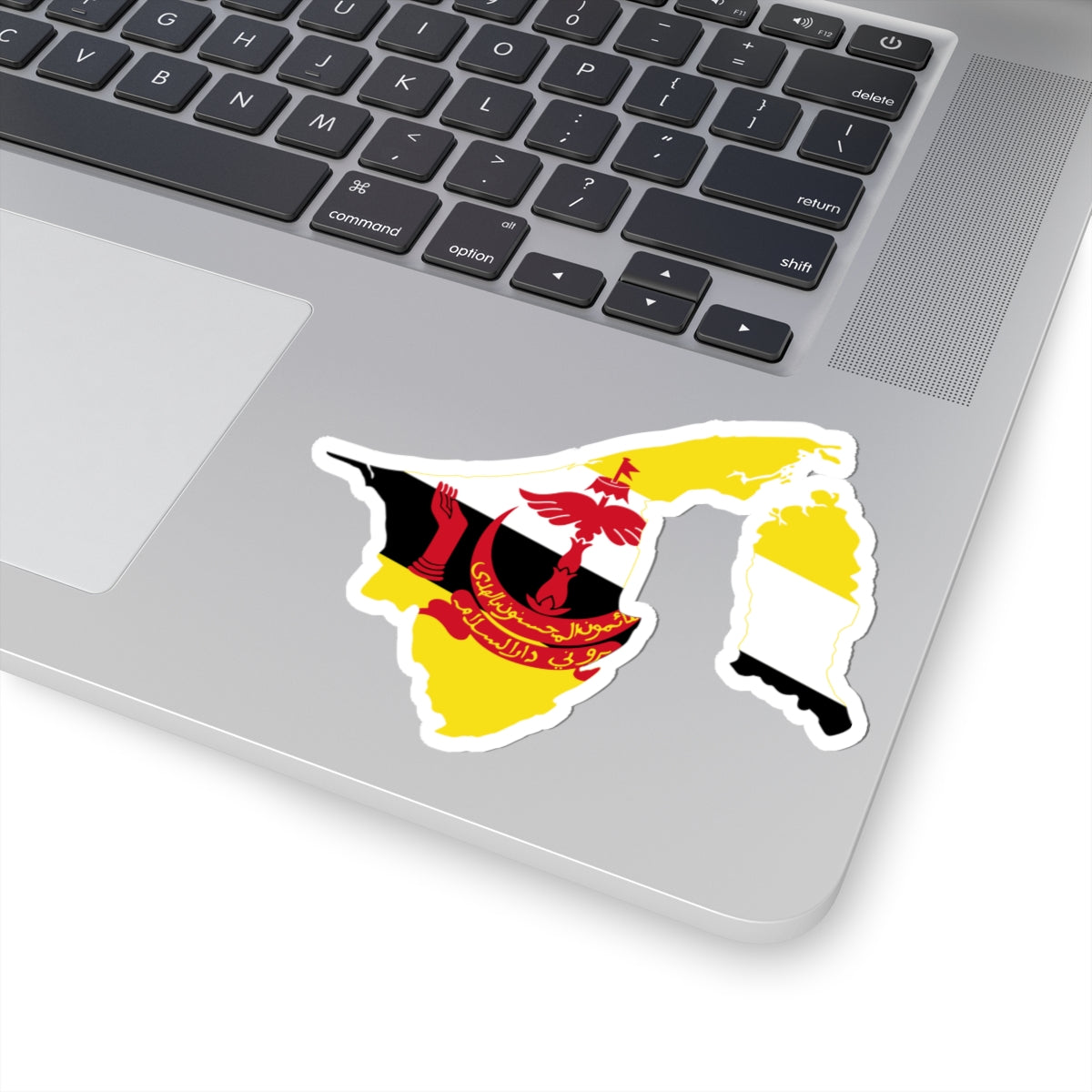 Flag-map of Brunei2 (Brunei) STICKER Vinyl Kiss-Cut Decal