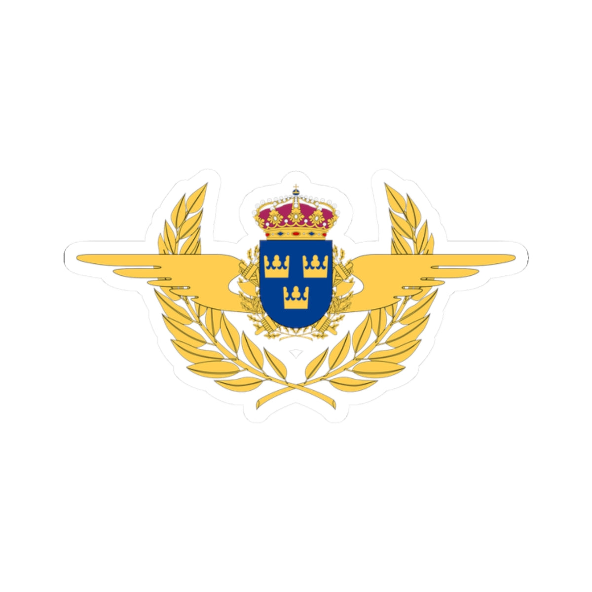 Polisflyget vapen (Sweden) (Coat of Arms) STICKER Vinyl Kiss-Cut Decal