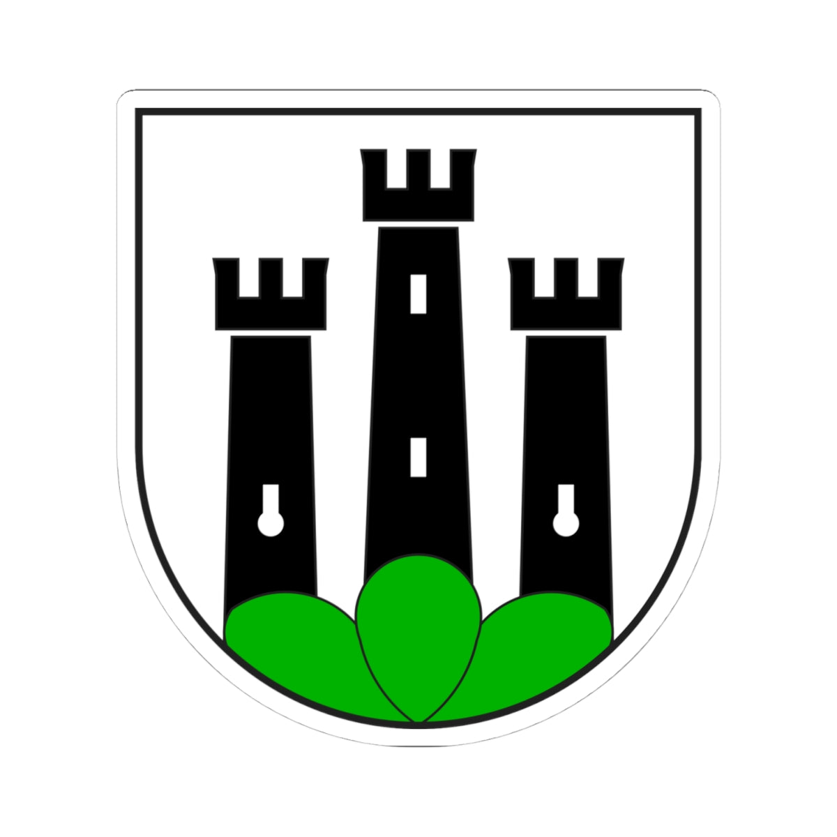 Susch wappen (Switzerland) (Coat of Arms) STICKER Vinyl Kiss-Cut Decal
