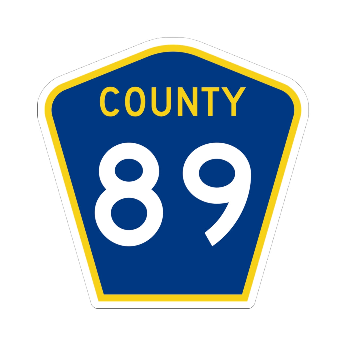 County 89 MN (Minnesota) (Road Sign) STICKER Vinyl Kiss-Cut Decal