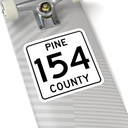 Pine County Route 154 MN (Minnesota) (Road Sign) STICKER Vinyl Kiss-Cut Decal