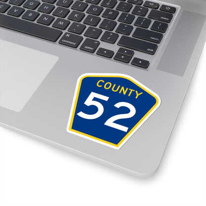 County 52 MN (Minnesota) (Road Sign) STICKER Vinyl Kiss-Cut Decal