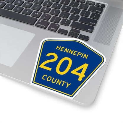 Hennepin County 204 (Minnesota) (Road Sign) STICKER Vinyl Kiss-Cut Decal