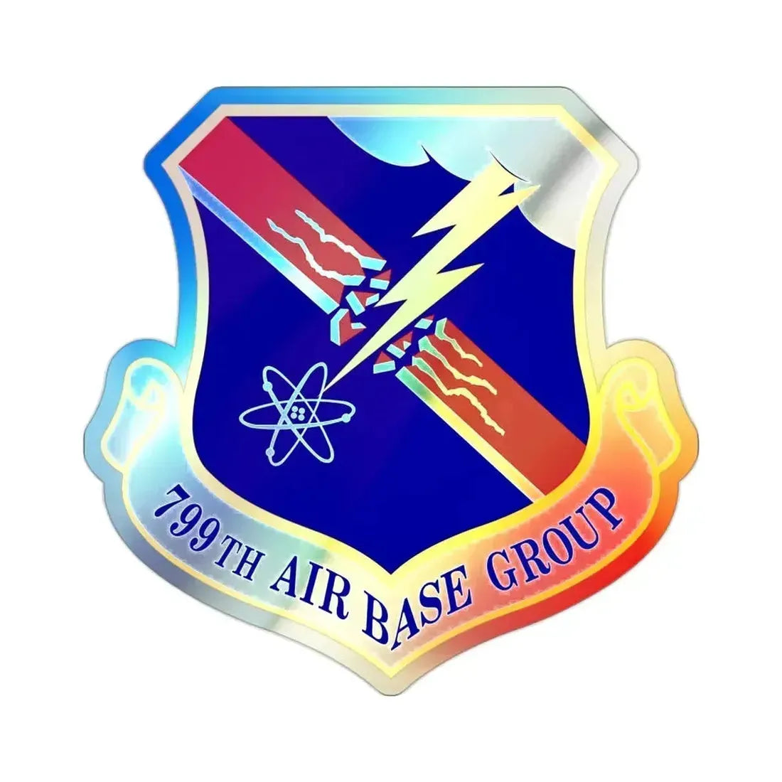 799th Air Base Group (U.S. Air Force) Holographic STICKER Die-Cut Vinyl Decal 2 Inch Holographic - The Sticker Space