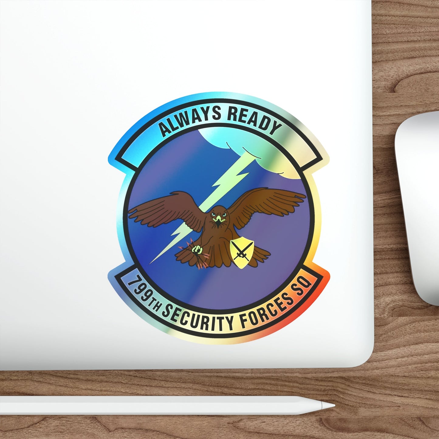 799th Security Forces Squadron (U.S. Air Force) Holographic STICKER Die-Cut Vinyl Decal-The Sticker Space