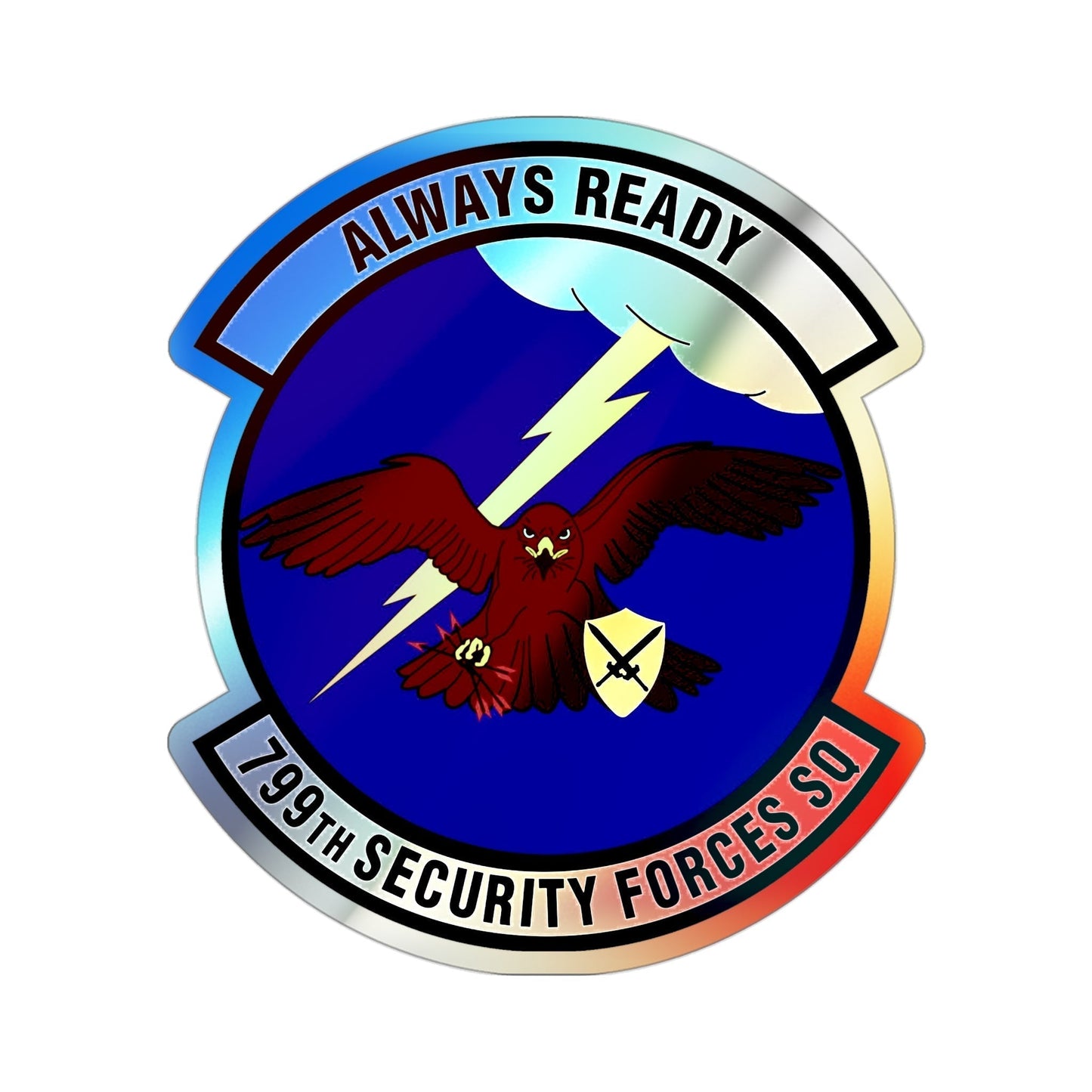 799th Security Forces Squadron (U.S. Air Force) Holographic STICKER Die-Cut Vinyl Decal-3 Inch-The Sticker Space