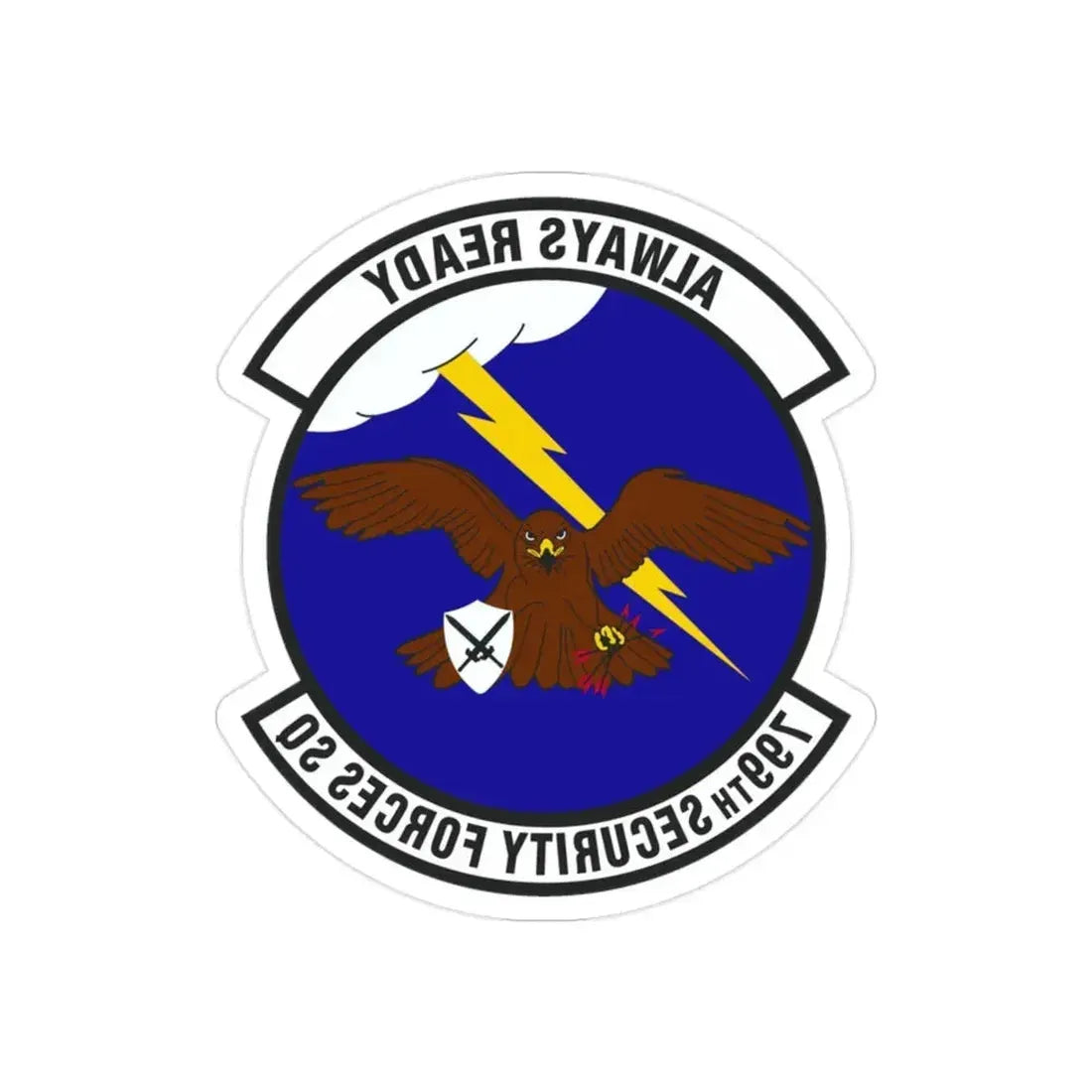 799th Security Forces Squadron (U.S. Air Force) REVERSE PRINT Transparent Die-Cut STICKER - The Sticker Space