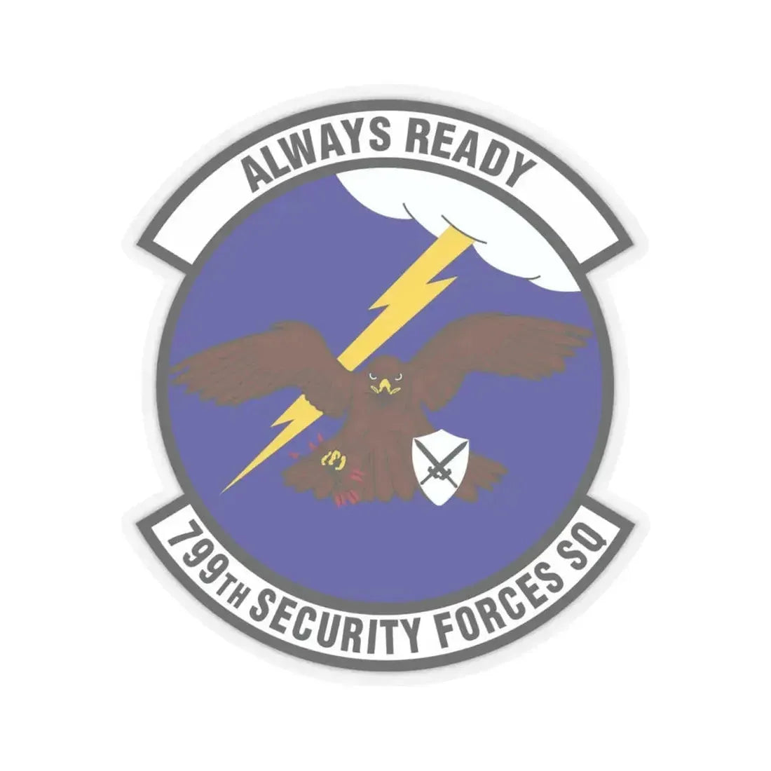 799th Security Forces Squadron (U.S. Air Force) STICKER Vinyl Kiss-Cut Decal 4 Inch Transparent - The Sticker Space