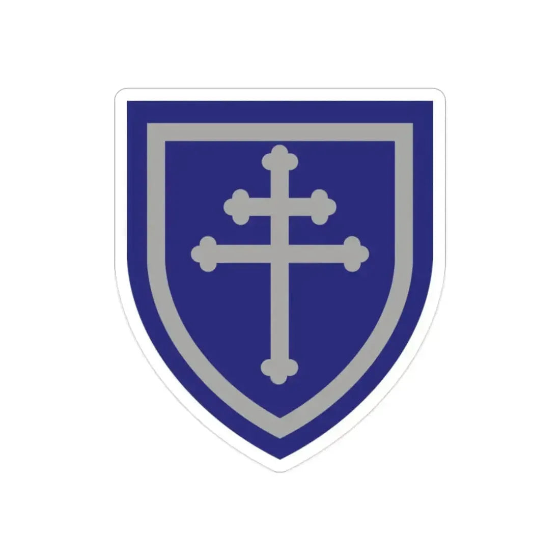 79th Infantry Division SSI (U.S. Army) REVERSE PRINT Transparent Die-Cut STICKER 2 Inch Die-Cut Transparent - The Sticker Space