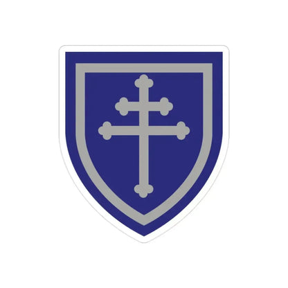 79th Infantry Division SSI (U.S. Army) REVERSE PRINT Transparent Die-Cut STICKER 2 Inch Die-Cut Transparent - The Sticker Space