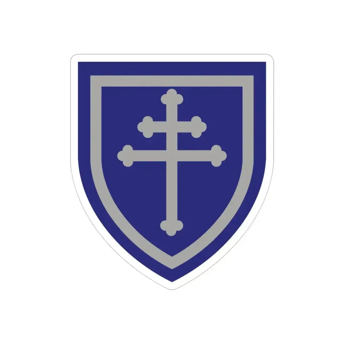 79th Infantry Division SSI (U.S. Army) REVERSE PRINT Transparent Die-Cut STICKER 3 Inch Die-Cut Transparent - The Sticker Space