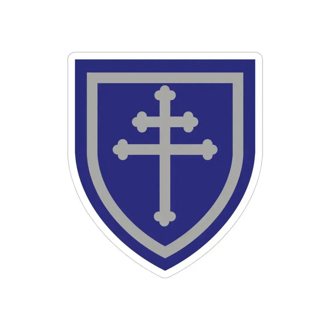 79th Infantry Division SSI (U.S. Army) REVERSE PRINT Transparent Die-Cut STICKER 4 Inch Die-Cut Transparent - The Sticker Space