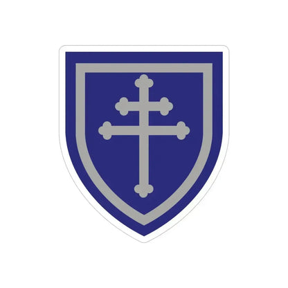 79th Infantry Division SSI (U.S. Army) REVERSE PRINT Transparent Die-Cut STICKER 5 Inch Die-Cut Transparent - The Sticker Space