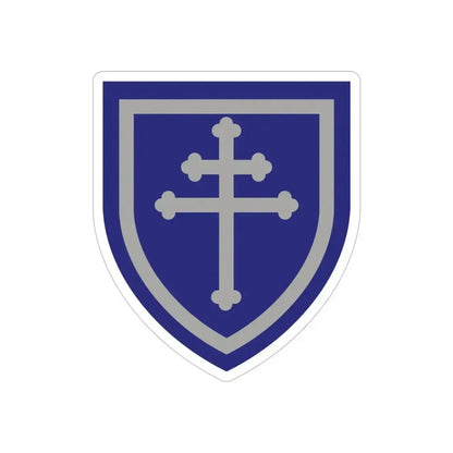 79th Infantry Division SSI (U.S. Army) REVERSE PRINT Transparent Die-Cut STICKER 6 Inch Die-Cut Transparent - The Sticker Space