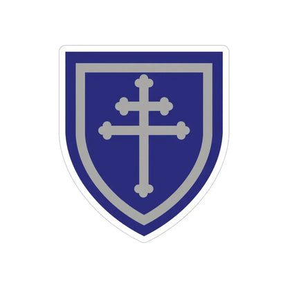 79th Infantry Division SSI (U.S. Army) REVERSE PRINT Transparent Die-Cut STICKER - The Sticker Space