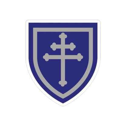 79th Infantry Division SSI (U.S. Army) REVERSE PRINT Transparent Die-Cut STICKER - The Sticker Space