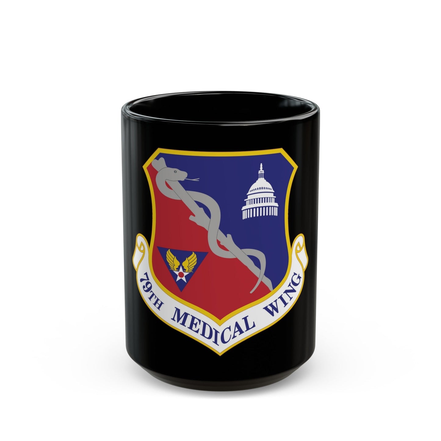 79th Medical Wing (U.S. Air Force) Black Coffee Mug-15oz-The Sticker Space