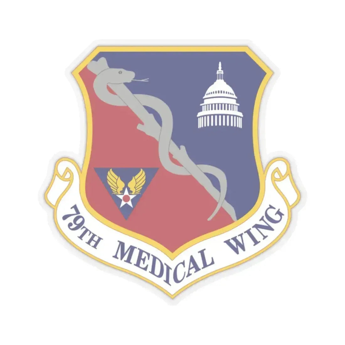 79th Medical Wing (U.S. Air Force) STICKER Vinyl Kiss-Cut Decal 2 Inch Transparent - The Sticker Space