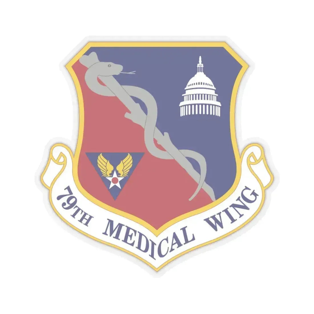 79th Medical Wing (U.S. Air Force) STICKER Vinyl Kiss-Cut Decal 4 Inch Transparent - The Sticker Space