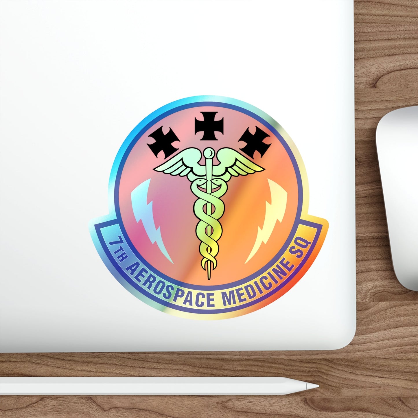 7th Aerospace Medicine Squadron (U.S. Air Force) Holographic STICKER Die-Cut Vinyl Decal-The Sticker Space