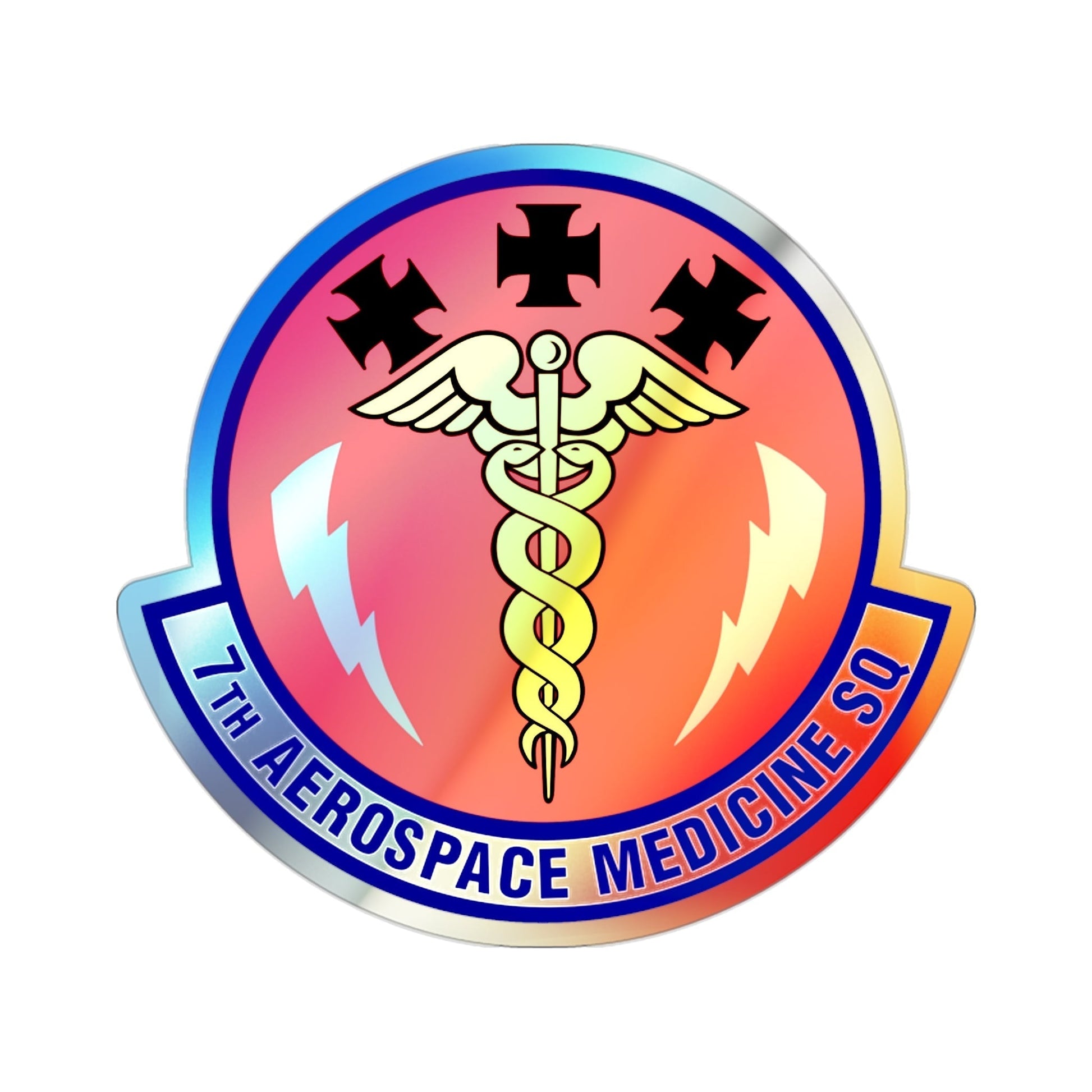 7th Aerospace Medicine Squadron (U.S. Air Force) Holographic STICKER Die-Cut Vinyl Decal-2 Inch-The Sticker Space