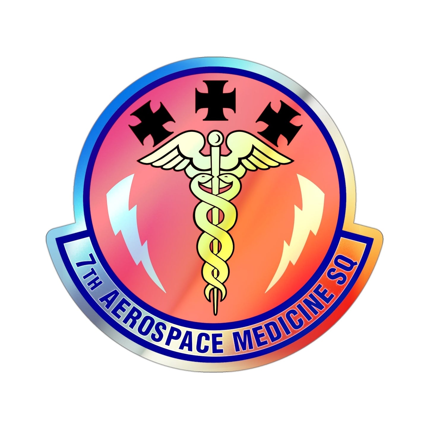 7th Aerospace Medicine Squadron (U.S. Air Force) Holographic STICKER Die-Cut Vinyl Decal-3 Inch-The Sticker Space