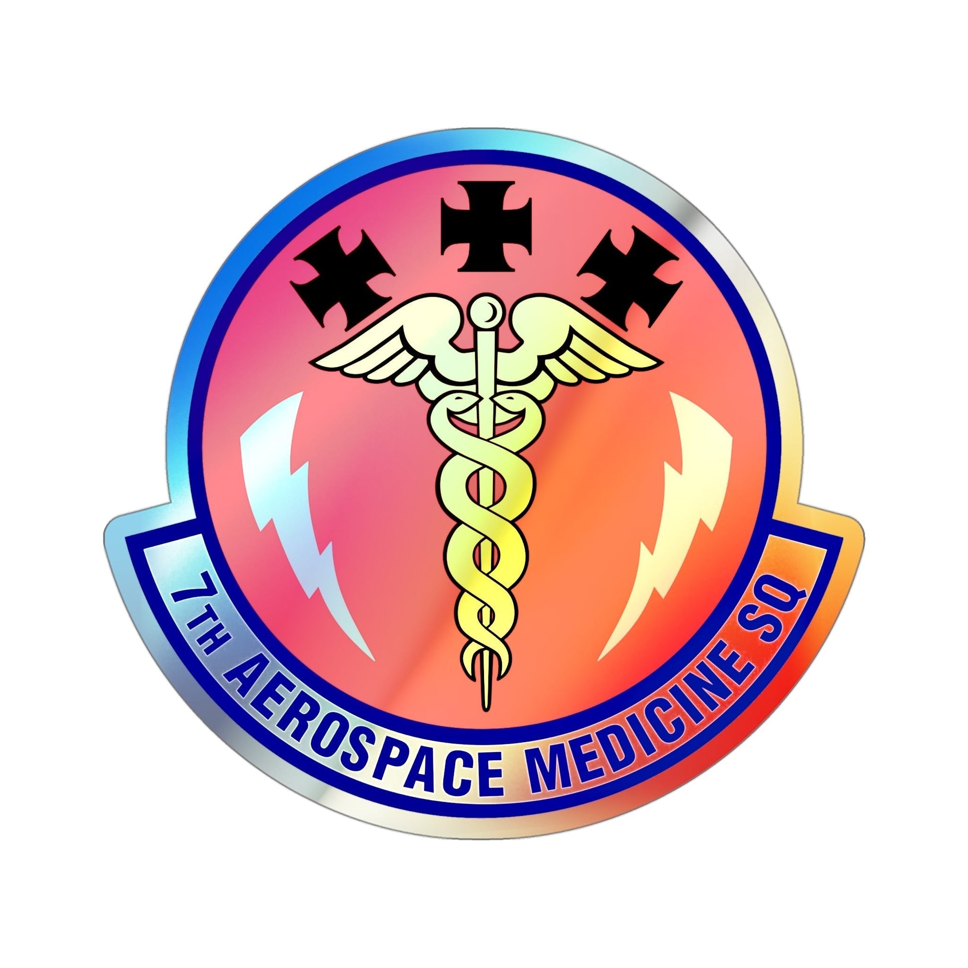 7th Aerospace Medicine Squadron (U.S. Air Force) Holographic STICKER Die-Cut Vinyl Decal-4 Inch-The Sticker Space