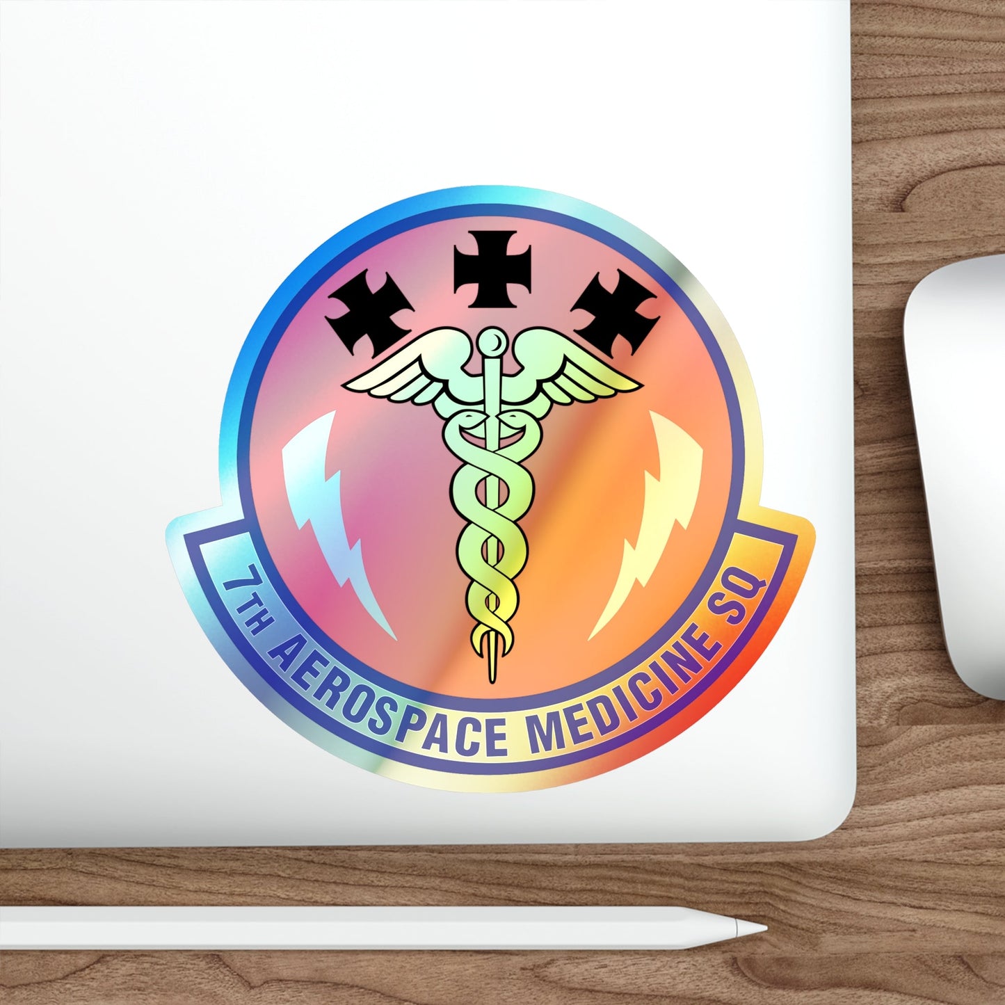 7th Aerospace Medicine Squadron (U.S. Air Force) Holographic STICKER Die-Cut Vinyl Decal-The Sticker Space