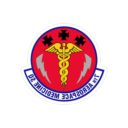 7th Aerospace Medicine Squadron (U.S. Air Force) REVERSE PRINT Transparent STICKER-2" × 2"-The Sticker Space