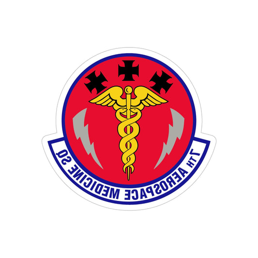 7th Aerospace Medicine Squadron (U.S. Air Force) REVERSE PRINT Transparent STICKER-6" × 6"-The Sticker Space