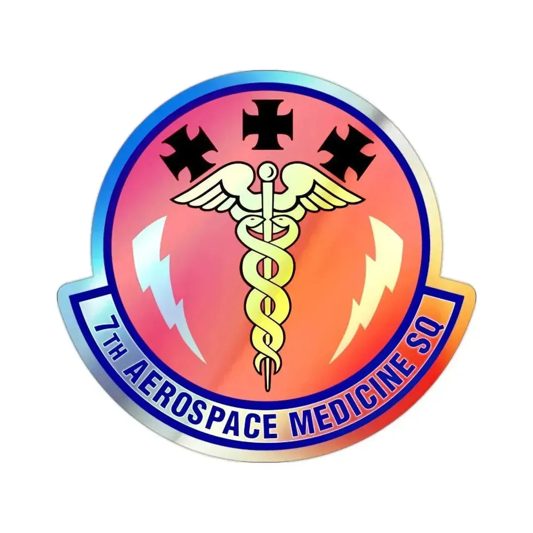 7th Aerospace Medicine Squadron (U.S. Air Force) Holographic STICKER Die-Cut Vinyl Decal 2 Inch Holographic - The Sticker Space