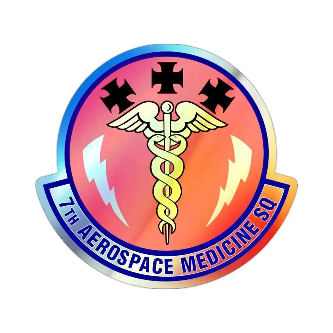 7th Aerospace Medicine Squadron (U.S. Air Force) Holographic STICKER Die-Cut Vinyl Decal - The Sticker Space