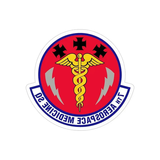7th Aerospace Medicine Squadron (U.S. Air Force) REVERSE PRINT Transparent Die-Cut STICKER 6 Inch Die-Cut Transparent - The Sticker Space