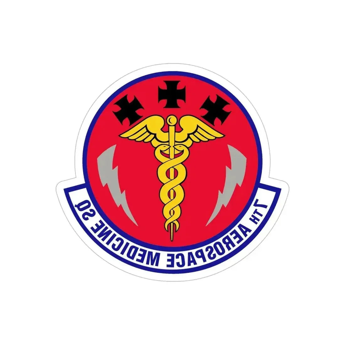 7th Aerospace Medicine Squadron (U.S. Air Force) REVERSE PRINT Transparent Die-Cut STICKER - The Sticker Space