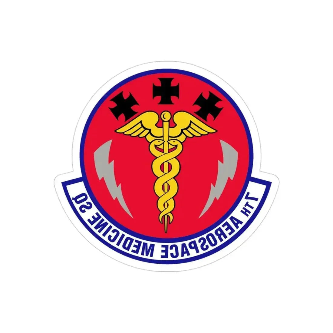 7th Aerospace Medicine Squadron (U.S. Air Force) REVERSE PRINT Transparent Die-Cut STICKER - The Sticker Space