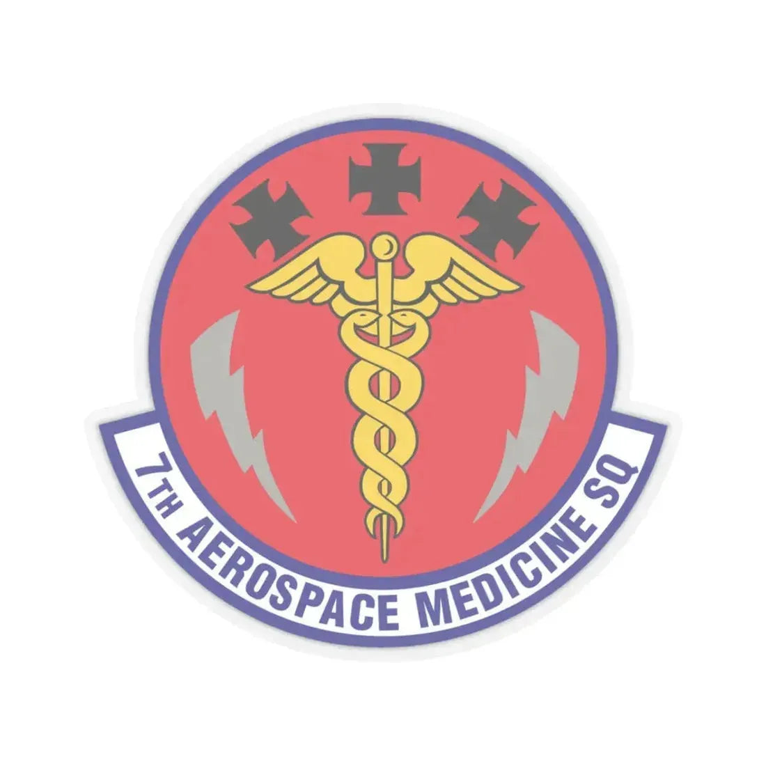 7th Aerospace Medicine Squadron (U.S. Air Force) STICKER Vinyl Kiss-Cut Decal 3 Inch Transparent - The Sticker Space
