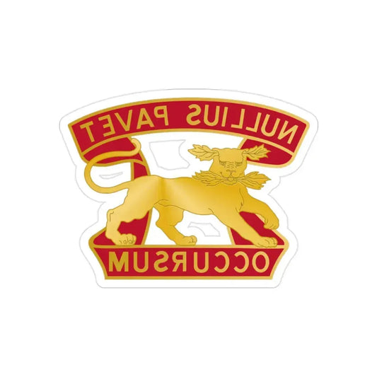 7th Air Defense Artillery Regiment (U.S. Army) REVERSE PRINT Transparent Die-Cut STICKER 2 Inch Die-Cut Transparent - The Sticker Space
