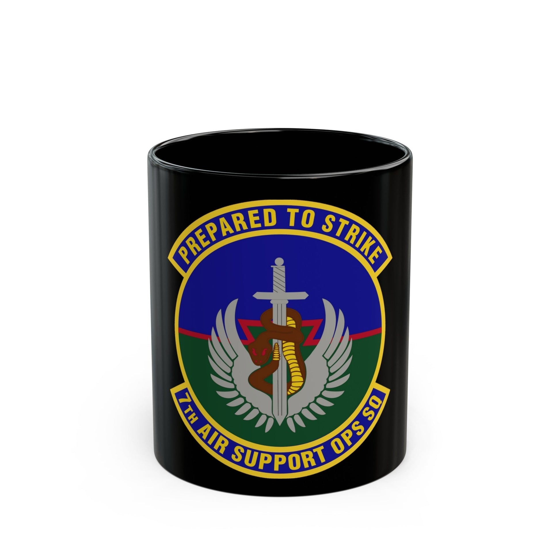 7th Air Support Operations Squadron (U.S. Air Force) Black Coffee Mug-11oz-The Sticker Space