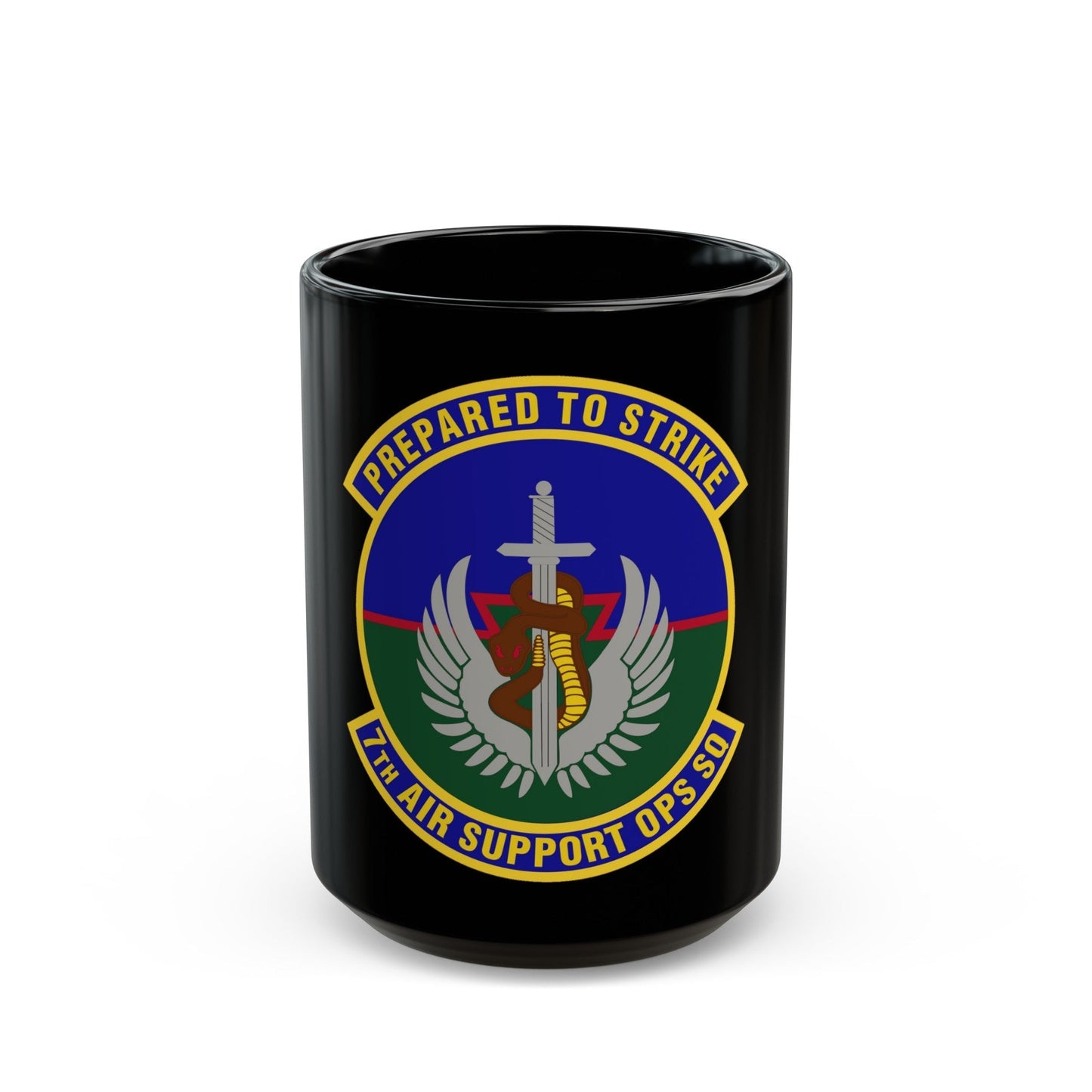 7th Air Support Operations Squadron (U.S. Air Force) Black Coffee Mug-15oz-The Sticker Space