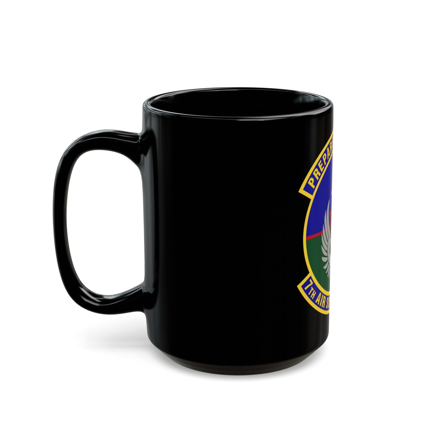 7th Air Support Operations Squadron (U.S. Air Force) Black Coffee Mug-The Sticker Space