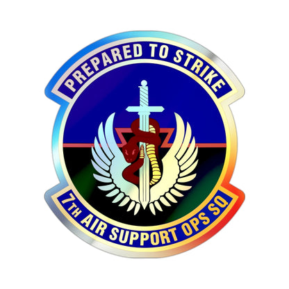 7th Air Support Operations Squadron (U.S. Air Force) Holographic STICKER Die-Cut Vinyl Decal-2 Inch-The Sticker Space
