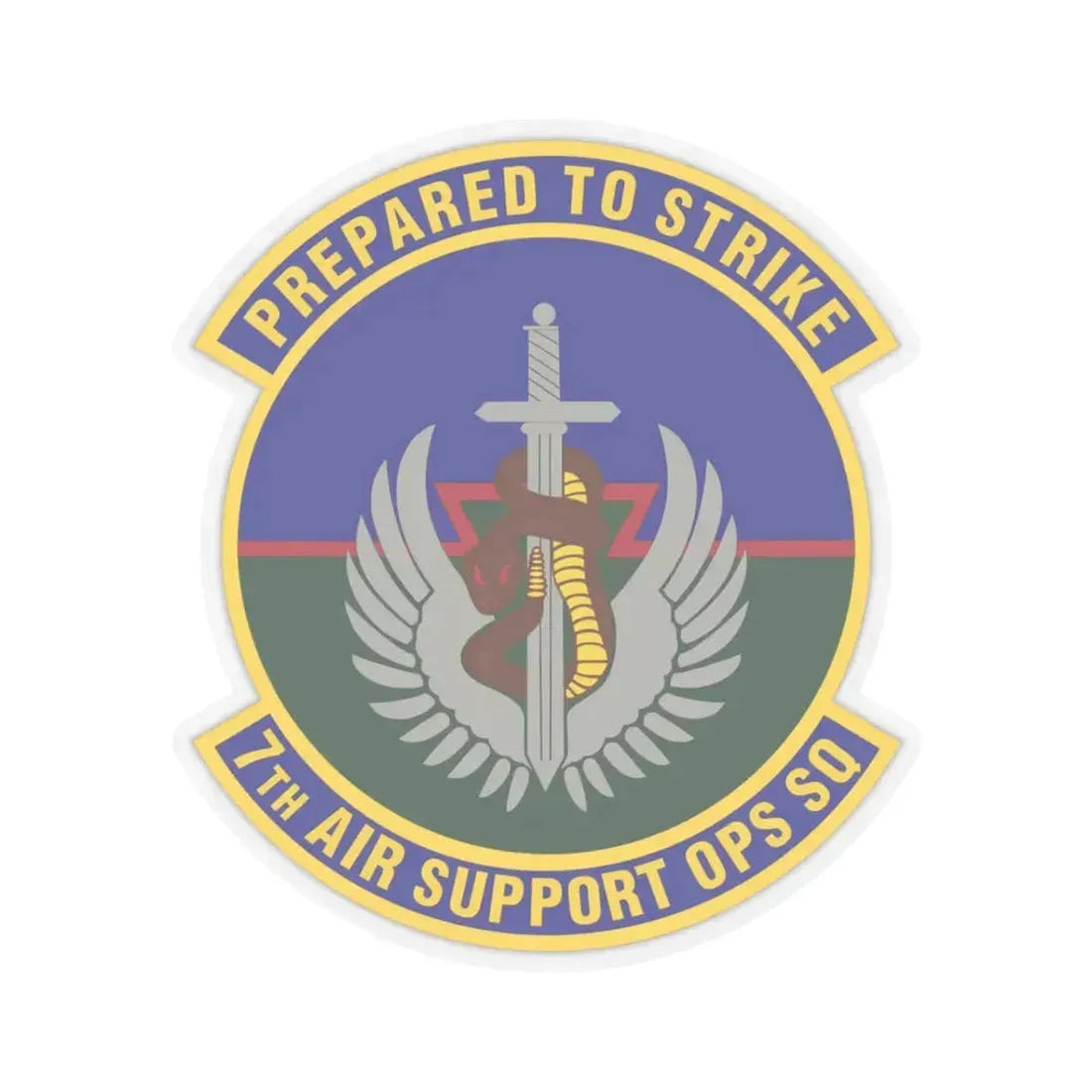 7th Air Support Operations Squadron (U.S. Air Force) STICKER Vinyl Kiss-Cut Decal 3 Inch Transparent - The Sticker Space